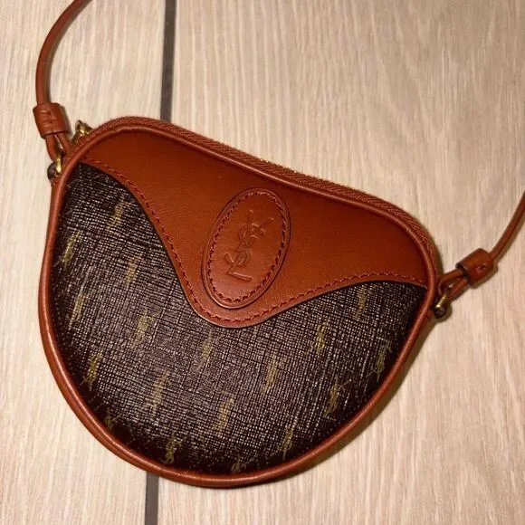 Brand new Saint Laurent Cool Bag Brown Coated Canvas Women'S Shoulder mini - Picture 2 of 7